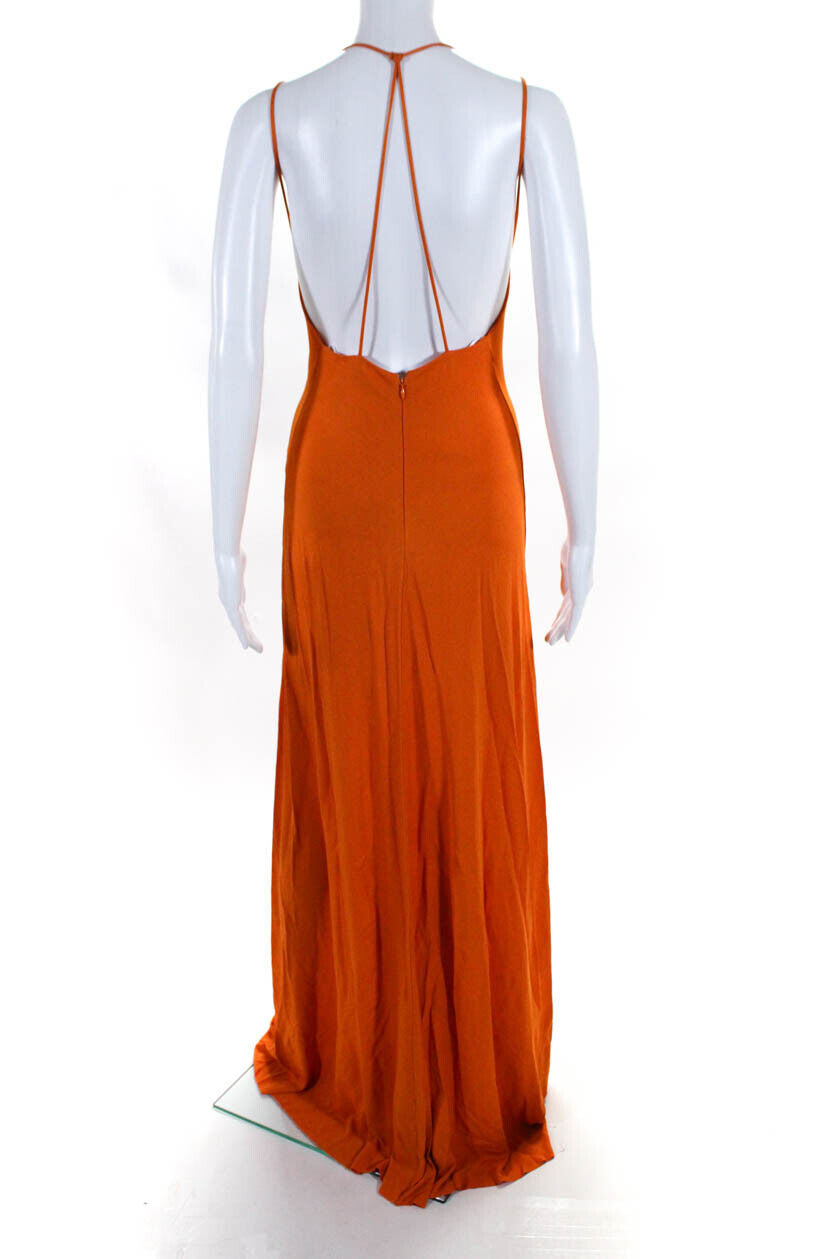 Victoria Beckham Orange Cut Out Maxi Dress