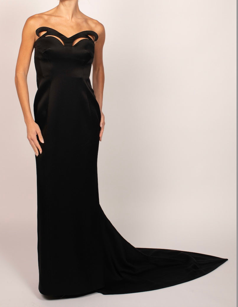 Moschino Strapless Antler Gown