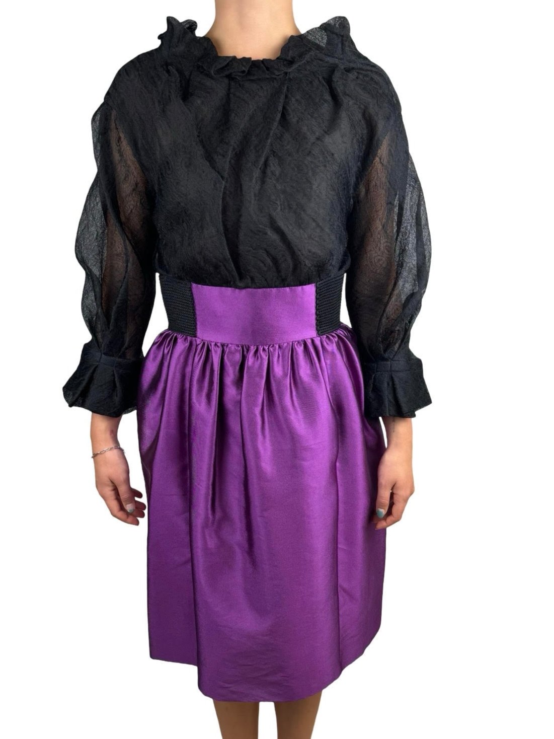 Alaia Black & Purple Dress