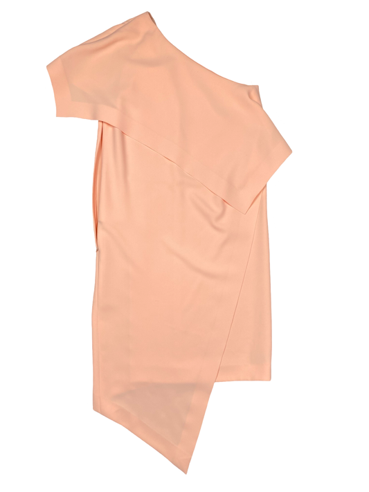 Balenciaga Light Pink On Shoulder Dress With Folding Detail