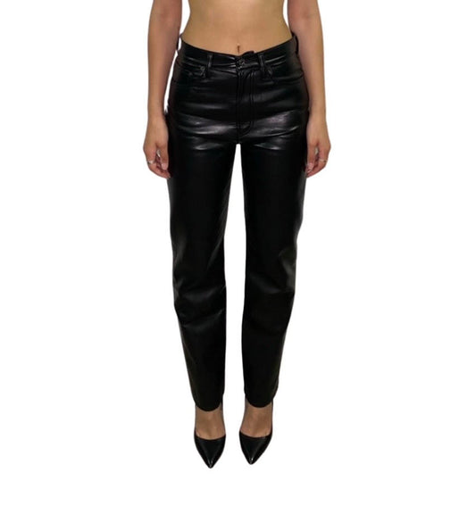 AGOLDE Black Leather Pants