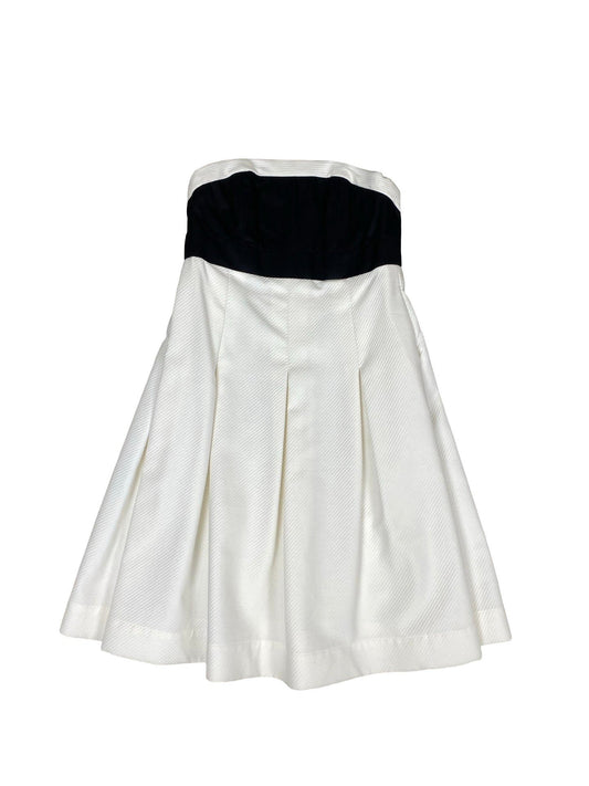 Chanel Black & White Strapless Flared Sailor Dress