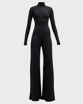 Balenciaga Black Long Sleeve Jumpsuit With Mock Neck