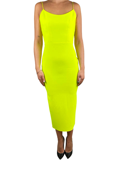 Alex Perry Yellow Midi Dress