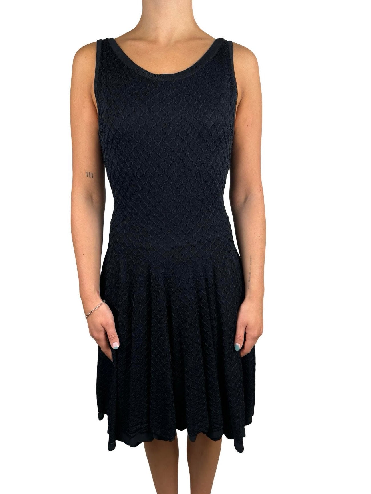 Alaia Black Textured Dress