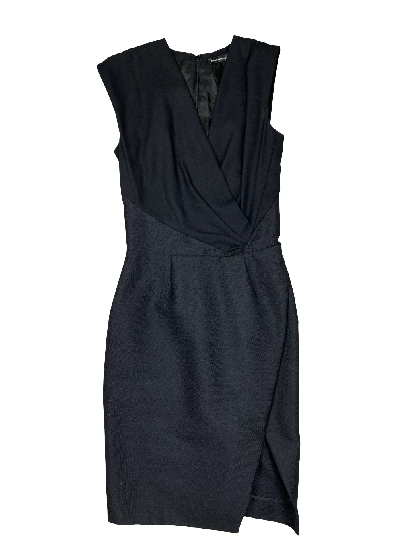 Balenciaga Black Sleeveless Criss Cross Dress