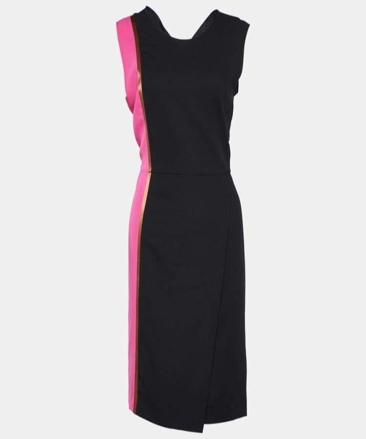 Ferragamo Black & Pink Dress
