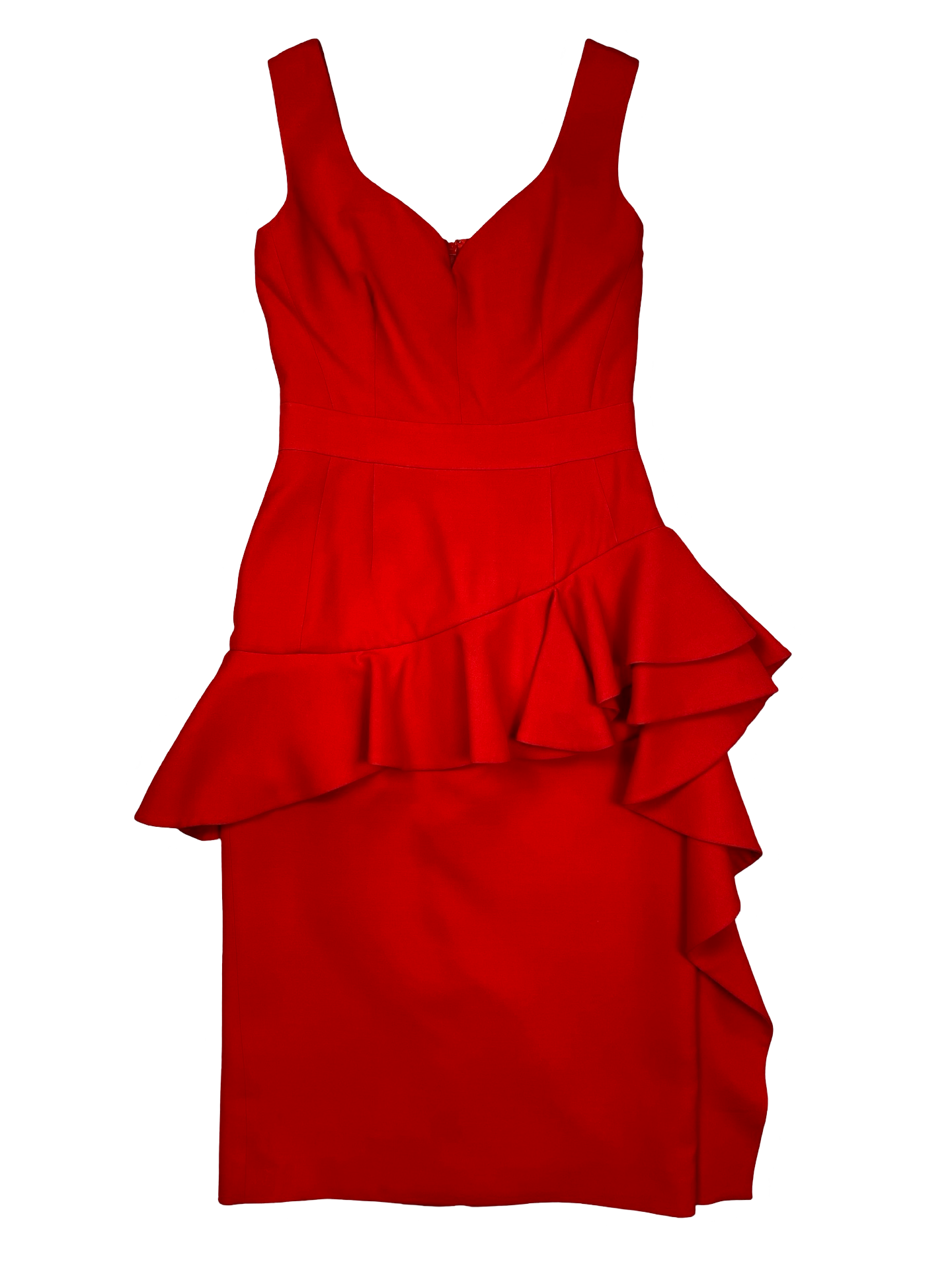 Alexander McQueen Red Ruffle Dress