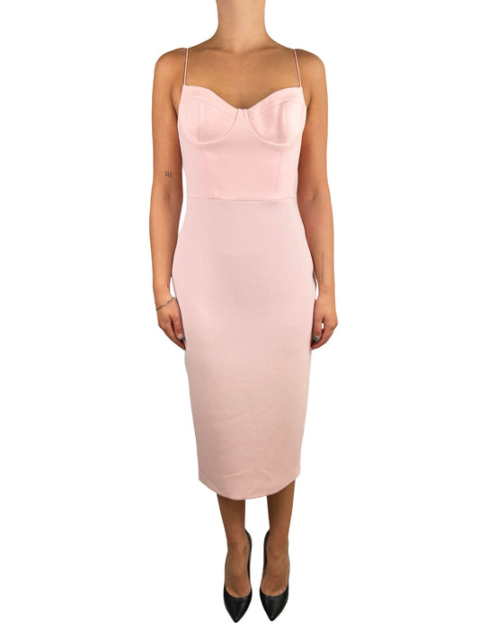 Alex Perry Pink Midi Dress with Cups