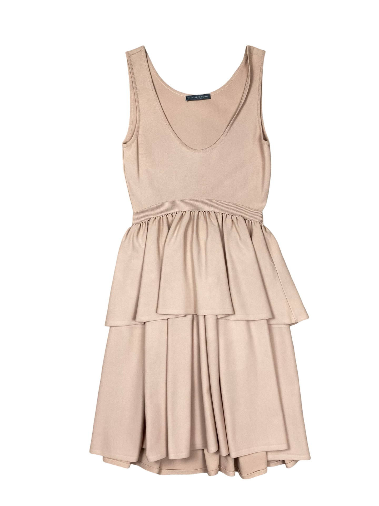 Alexander McQueen Cream Ruffled Dress