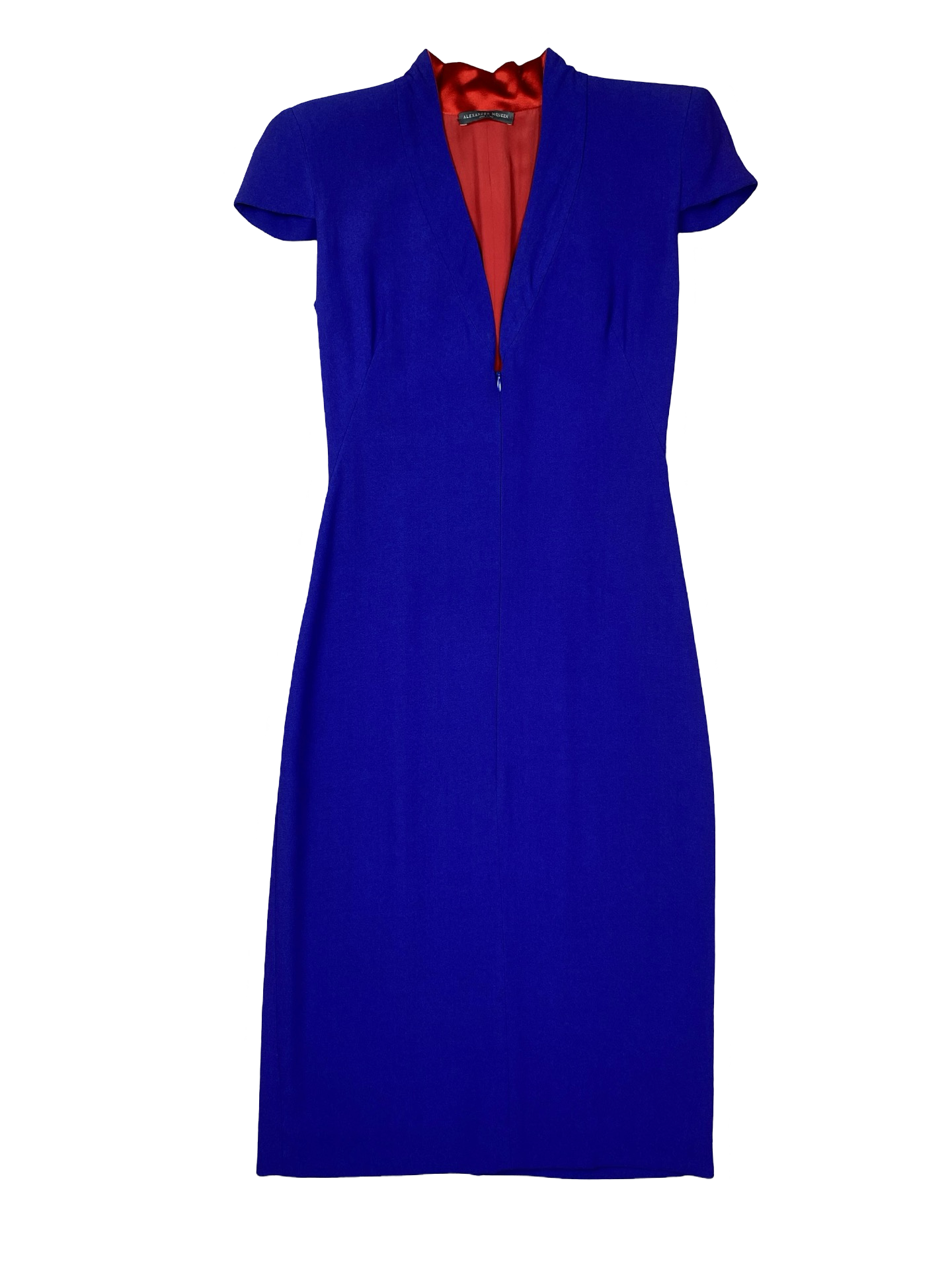 Alexander McQueen Blue Dress With Deep V