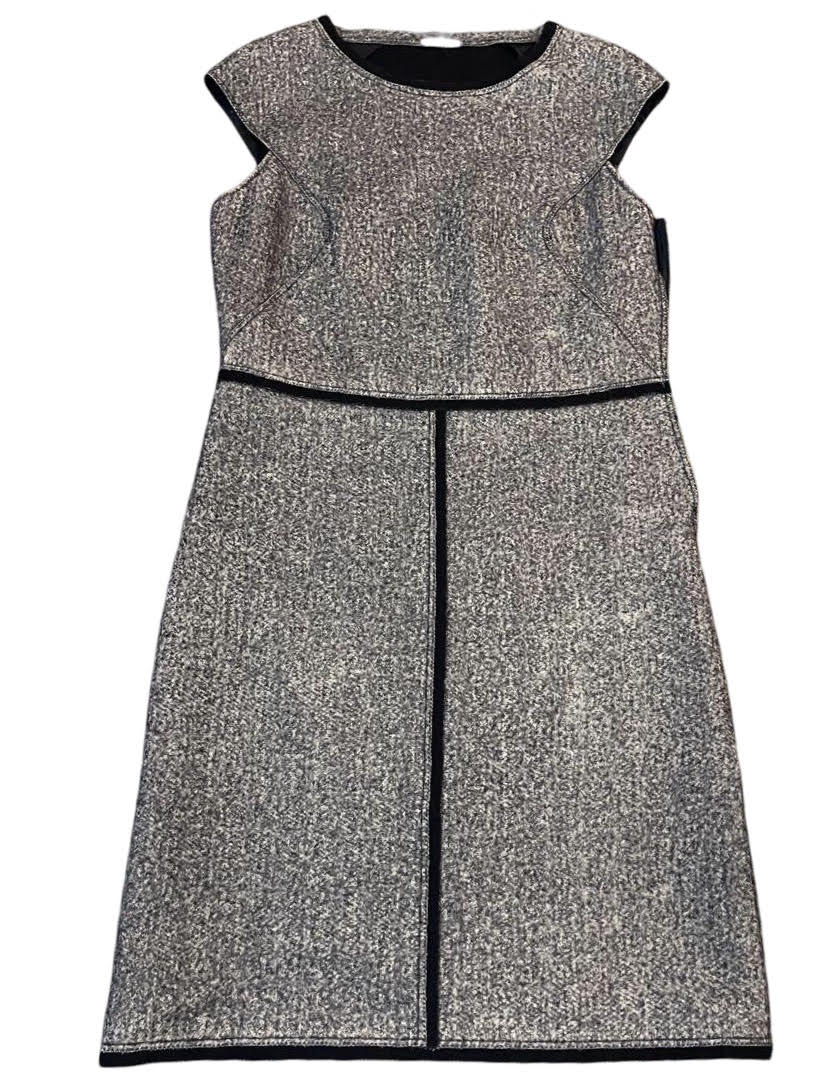 Bottega Veneta Grey Shortsleeve Mini Dress With Black Lining Detail