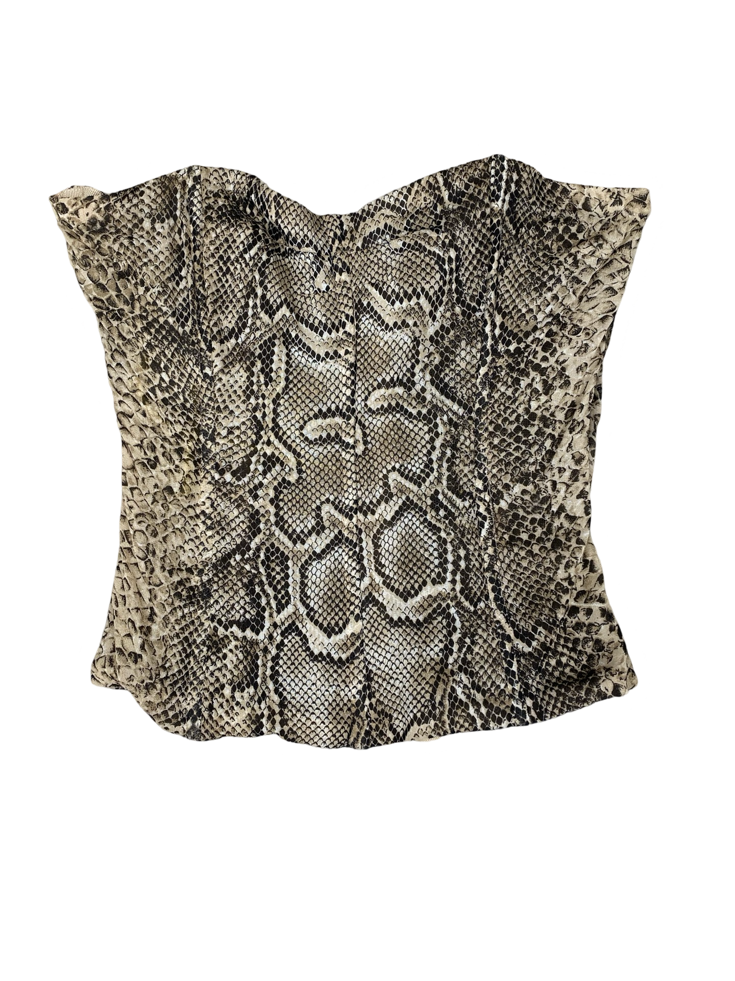 Dolce & Gabbana Snake Skin Strapless Bustier Top