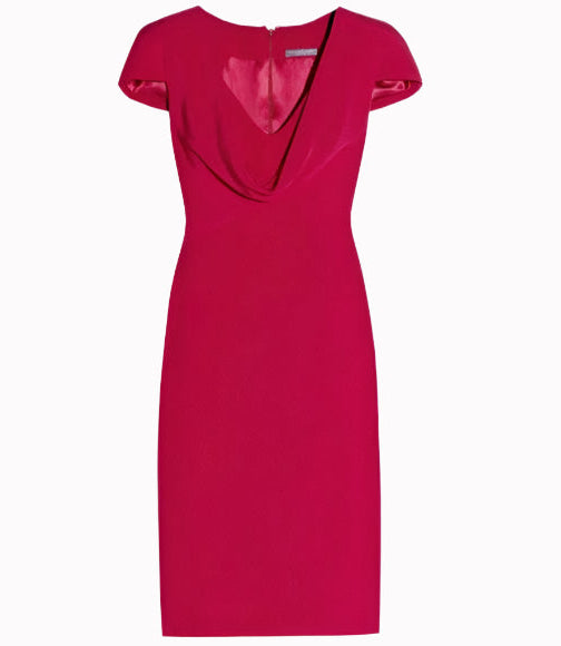 Alexander McQueen Pink Scoop Neck Shortsleeve Mini Dress