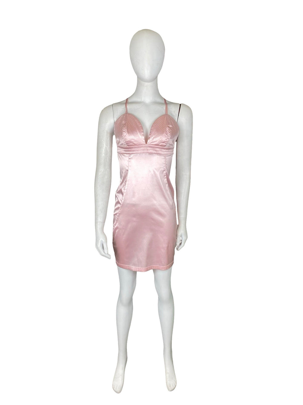 Versace Light Pink Slip With Textured Cup Detail